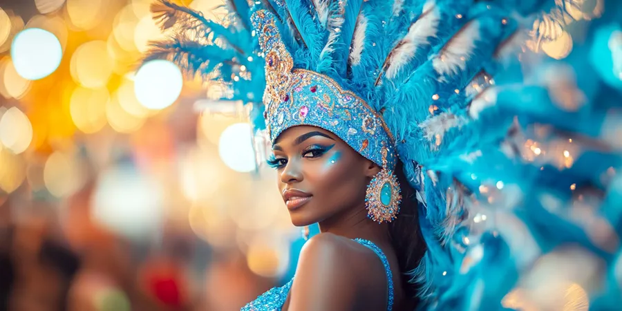 Carnival dancer celebrating the African Diaspora
